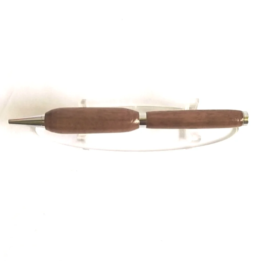 Elegant Artisan Crafted Wooden Twist Pen With Chrome Accents